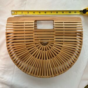 Bamboo Half-Moon Handbag